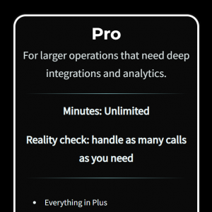 Pro: AI Assistant + Advanced Support (2500 minutes)